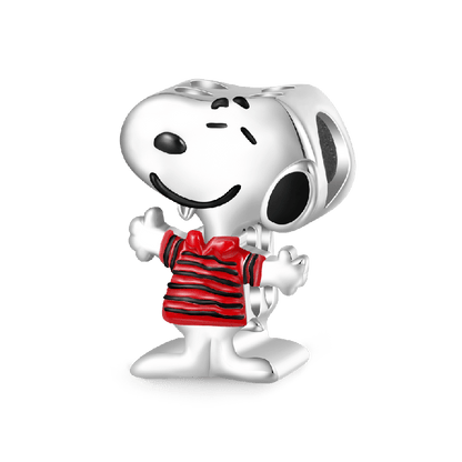 Peanuts Snoopy Striped Short-sleeve Charm