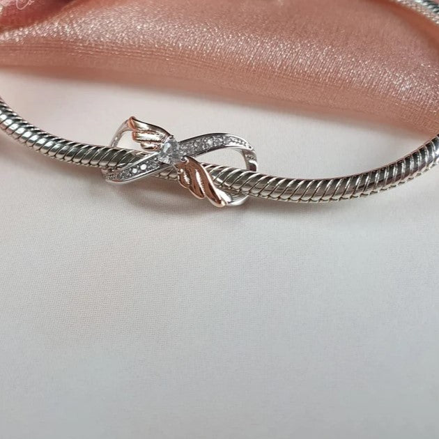 Angel Wings Infinity Charm