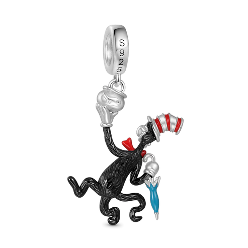 The Cat in the Hat with Umbrella Fishbowl Dangle Charm