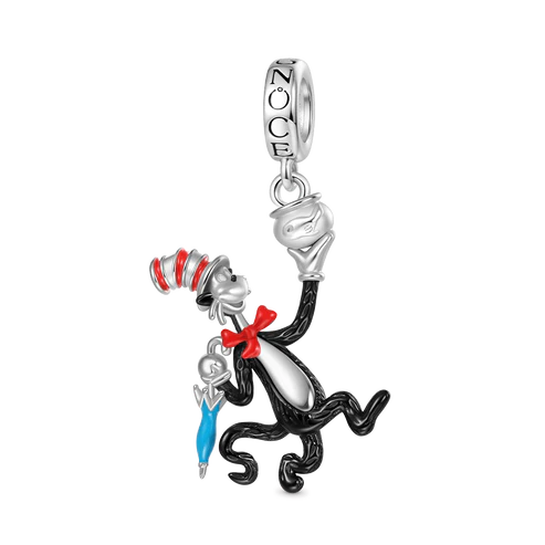 The Cat in the Hat with Umbrella Fishbowl Dangle Charm