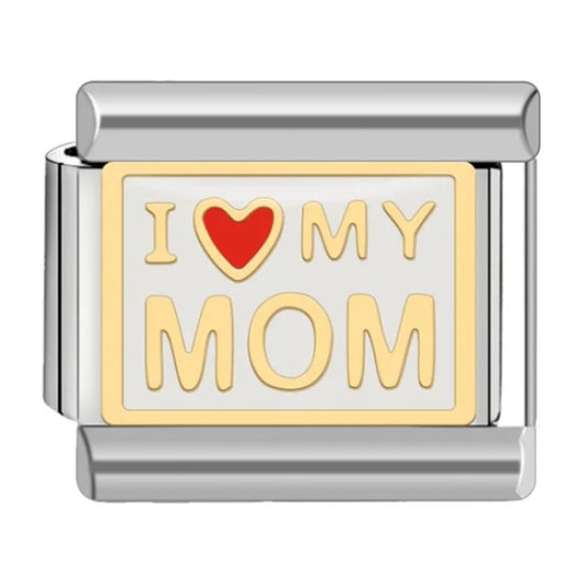 Love My Mom Link - White