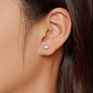 Heart Prong Moissanite Stud Earrings - 1ct