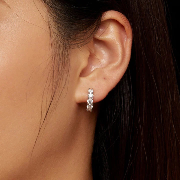 Moissanite Hoop Earrings