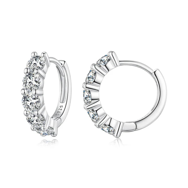 Moissanite Hoop Earrings