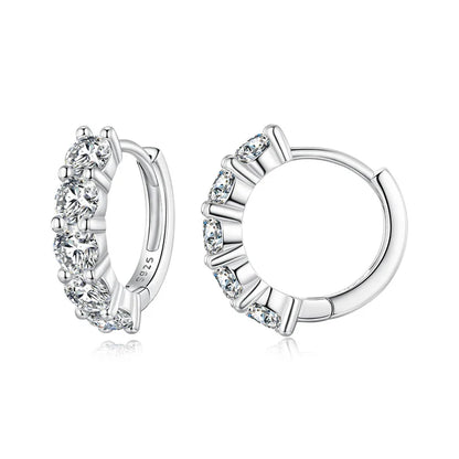 Moissanite Hoop Earrings