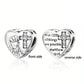 "With God all things are Possible" Heart and Cross Bead Charm