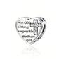 "With God all things are Possible" Heart and Cross Bead Charm