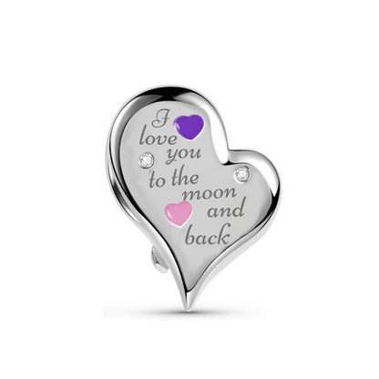 Heart With Rose Charm