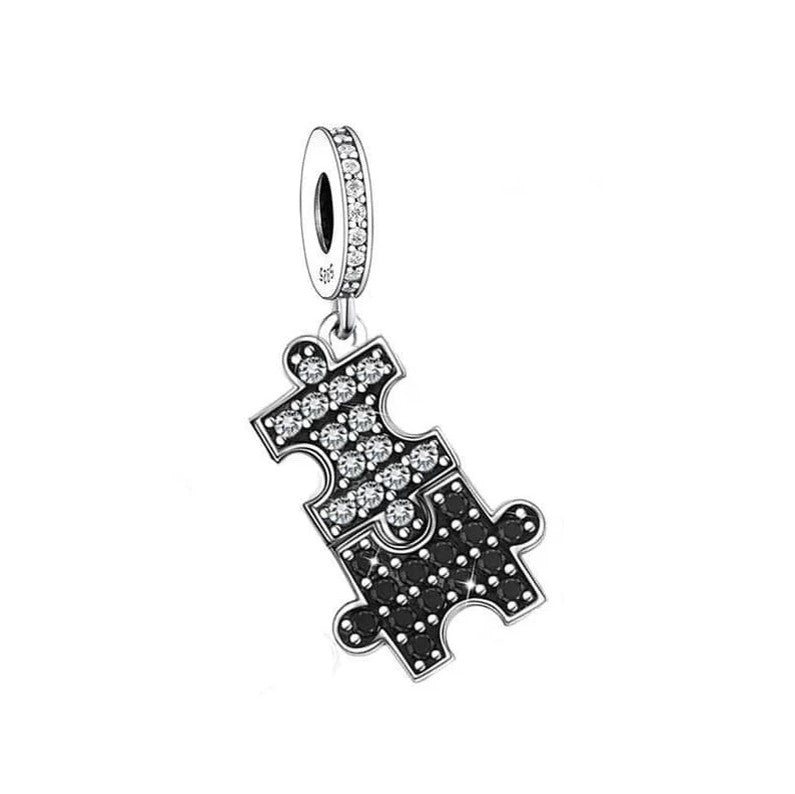 I Love You To Pieces Sparkling Puzzle Dangle Charm