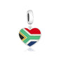 South Africa Heart Dangle Charm