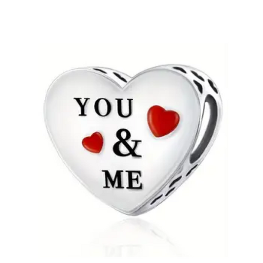You & Me Heart Charm