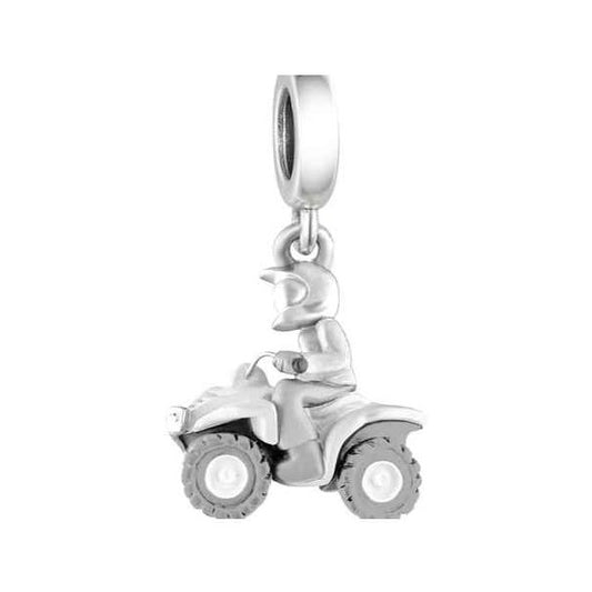 ATV Motorcycle With Rider Dangle Charm