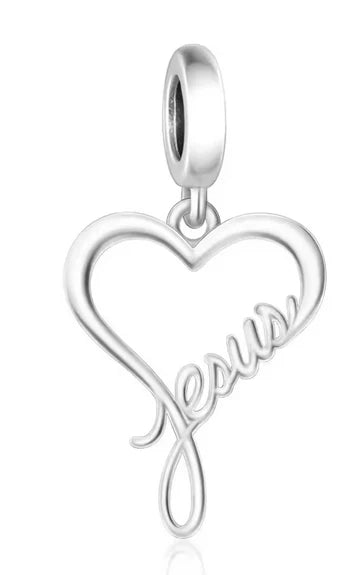 Jesus Heart Dangle Charm