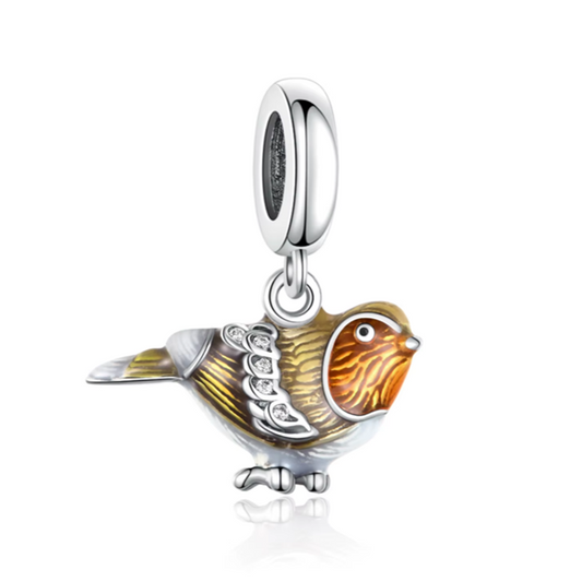 Yellow Robin Dangle Charm