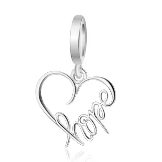 Hope Heart Dangle Charm