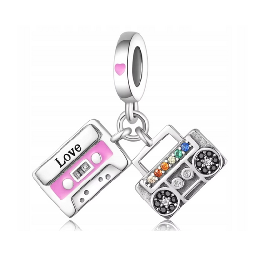 Vintage Radio Cassette Dangle Charm