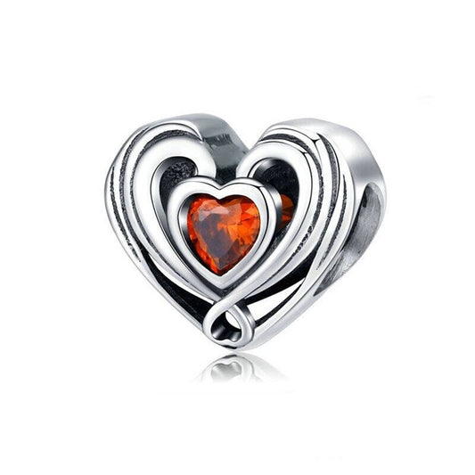 Heart In Heart Charm