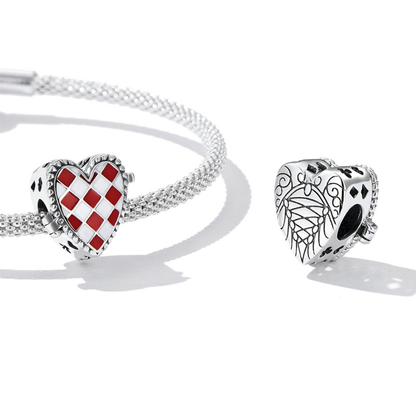Alice in Wonderland Heart Clock Charm