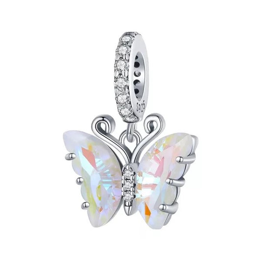 Fantasy Butterfly Dangle Charm - White