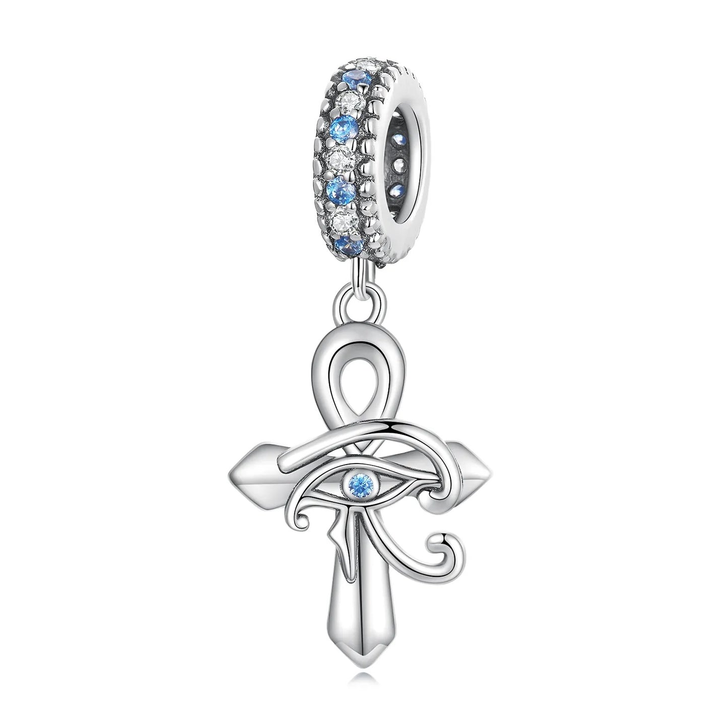 Eye of Horus On The Cross Dangle Charm