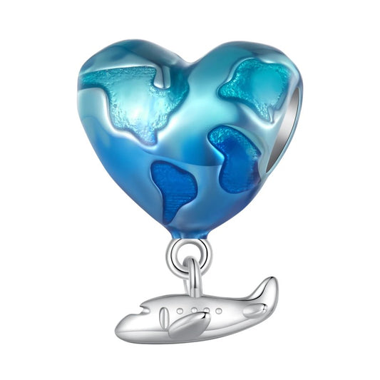 World Balloon & Plane Dangle Charm