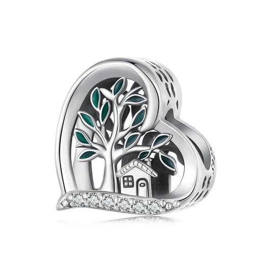 Family Tree Heart Charm