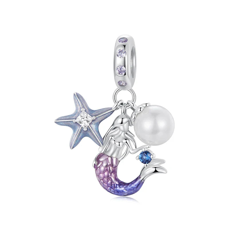 Triple Mermaid Dangle Charm