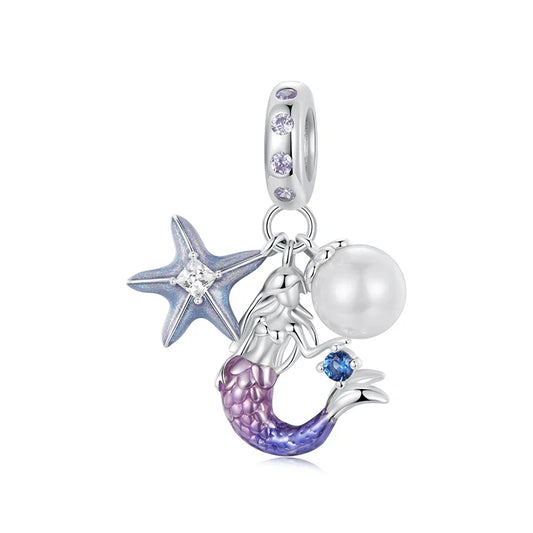 Triple Mermaid Dangle Charm