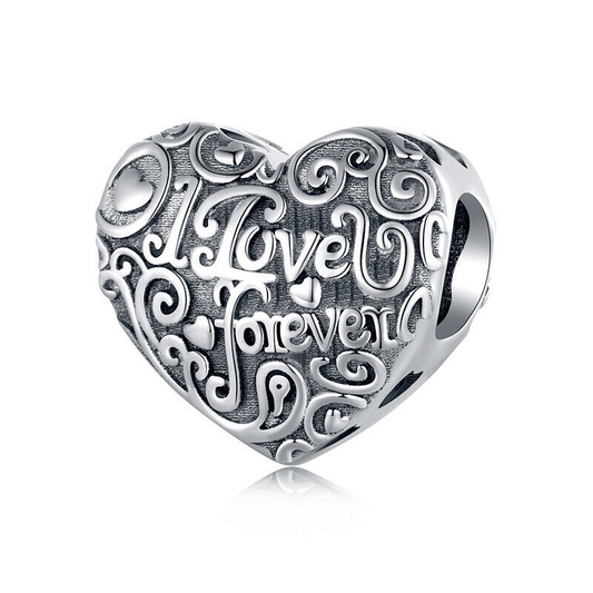 Retro Love Heart Charm