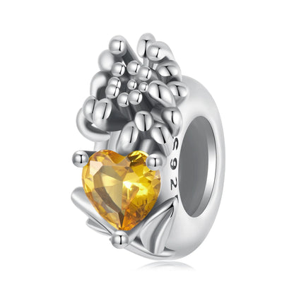 Flower Birthstone Charm Spacer