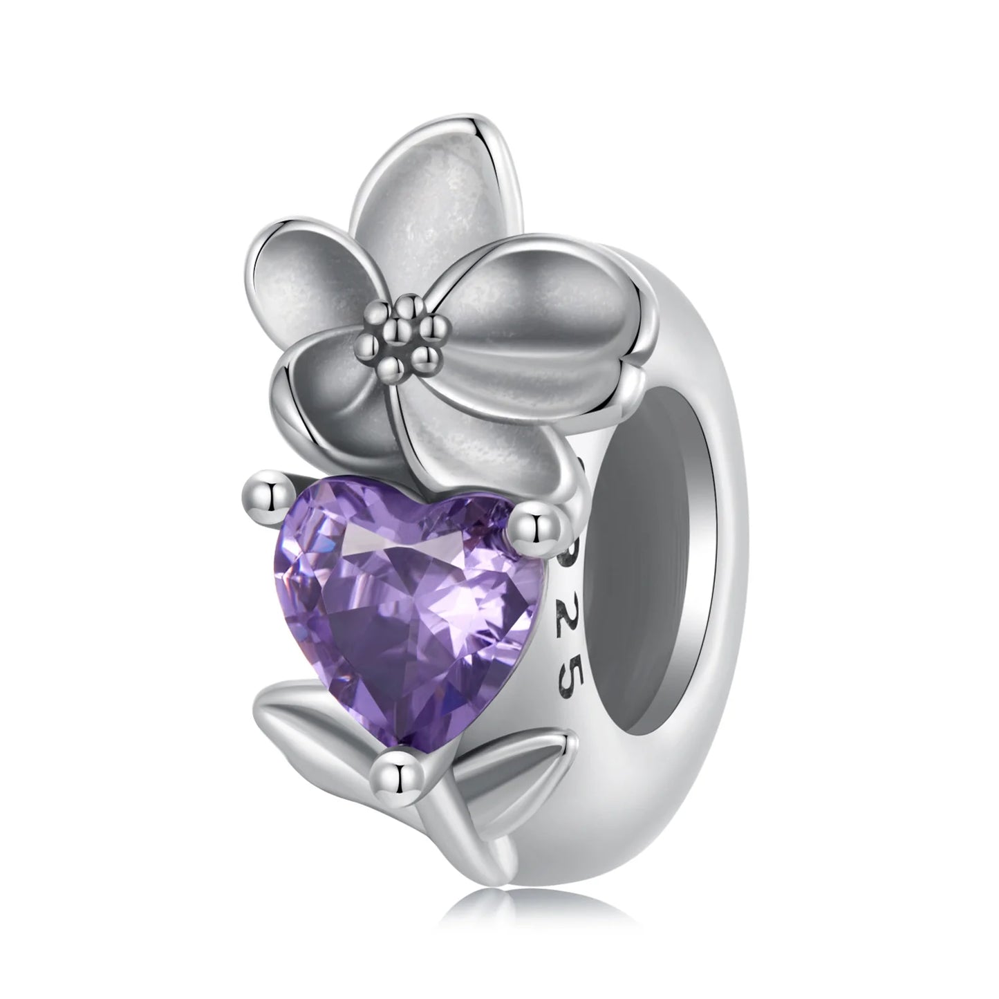 Flower Birthstone Charm Spacer