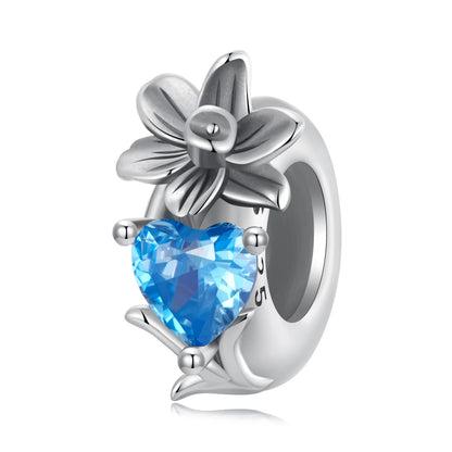 Flower Birthstone Charm Spacer