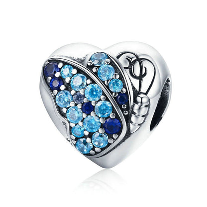 Butterfly Love Heart Charm