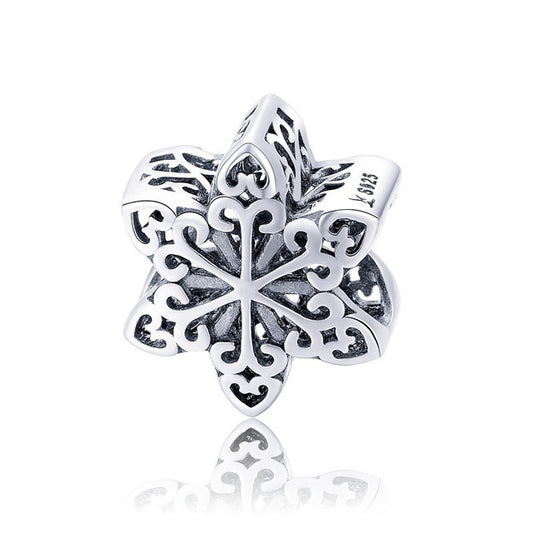 Elegant Snowflake Openwork Charm