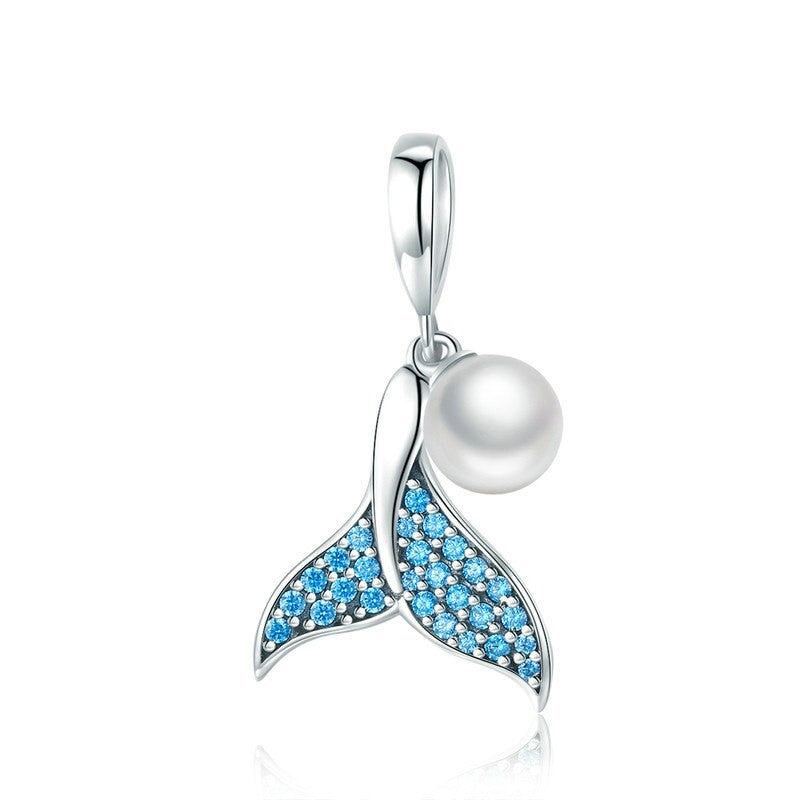 Mermaid's Tail Pearl  Dangle Charm