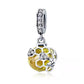 Crystal Honeycomb Dangle Charm