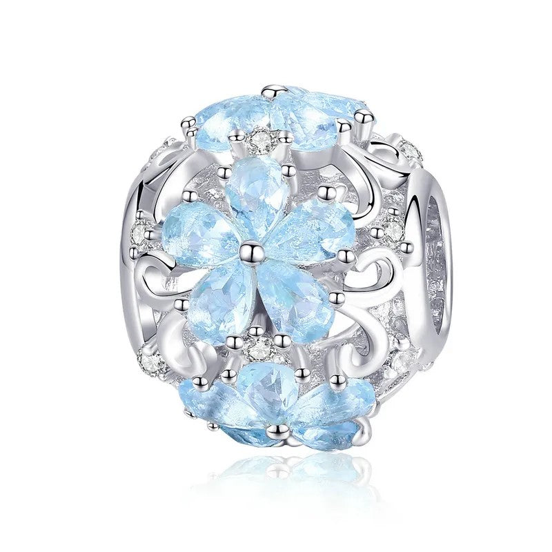 Elegant Snowflake Ball Charm