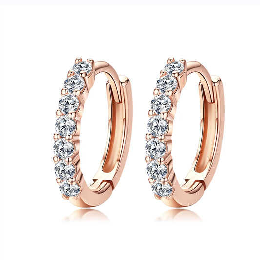 Half Eternity Hoop Earrings - Copper