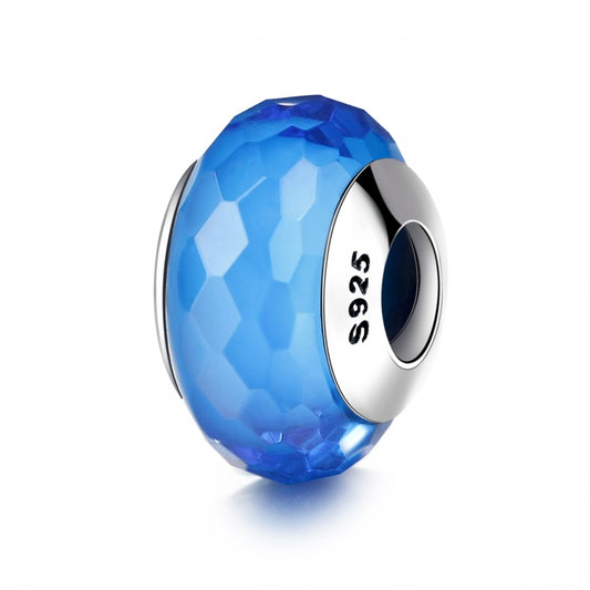 Blue Faceted Murano