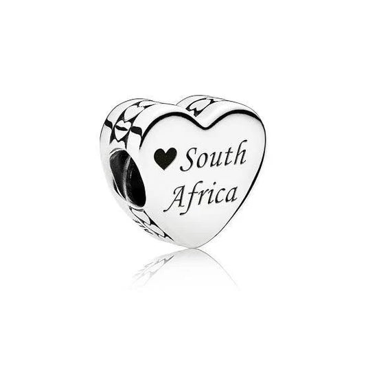 South Africa Heart Charm