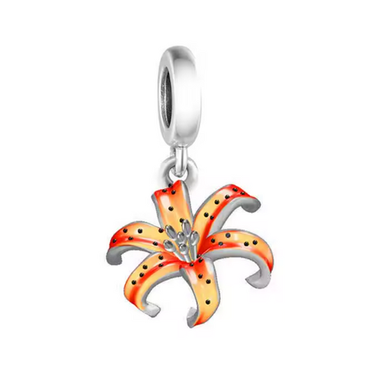 Leopard Lily Dangle Charm