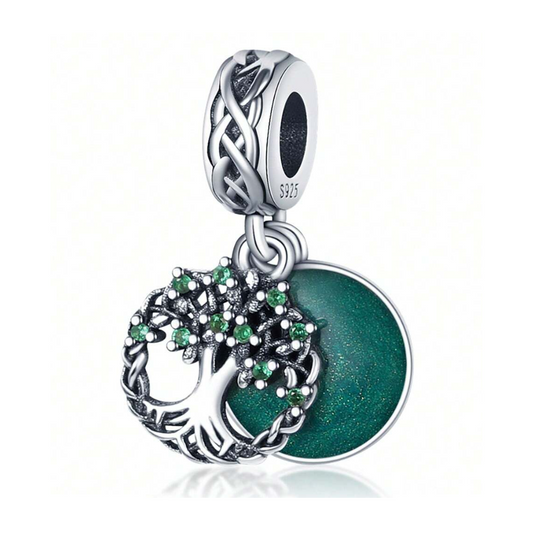 Green Tree Of Life Dangle Charm