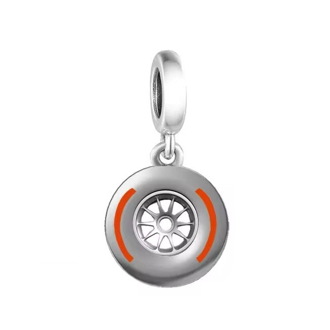 Race Car Wheel Dangle Charm