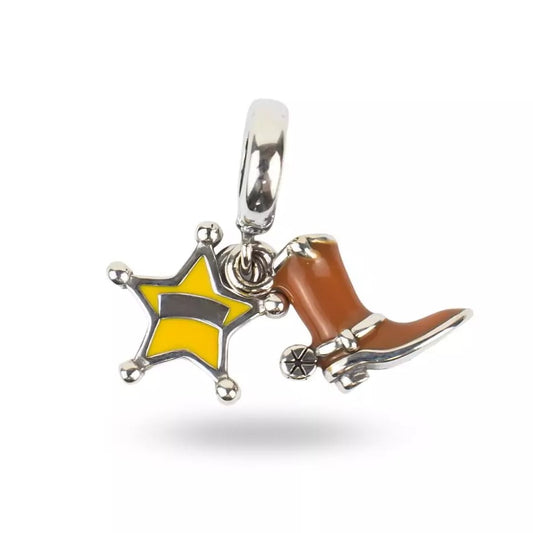 Sheriff Star & Boot Double Dangle Charm