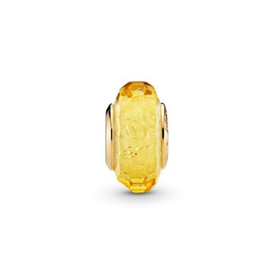 Yellow Faceted Murano - Gold