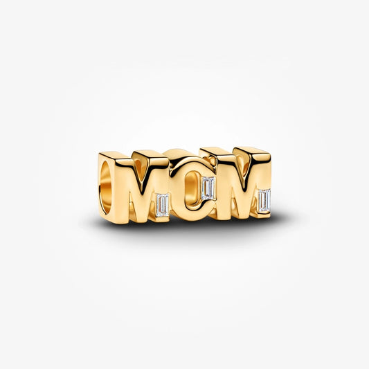 Reversible Mom Charm - Gold