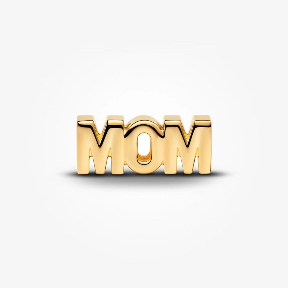 Reversible Mom Charm - Gold
