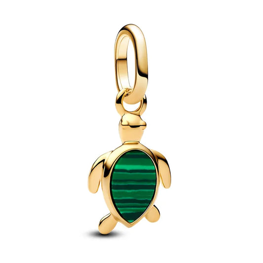 Turtle Mini Dangle Charm - Gold