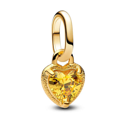 Heart Mini Dangle Charm - Gold