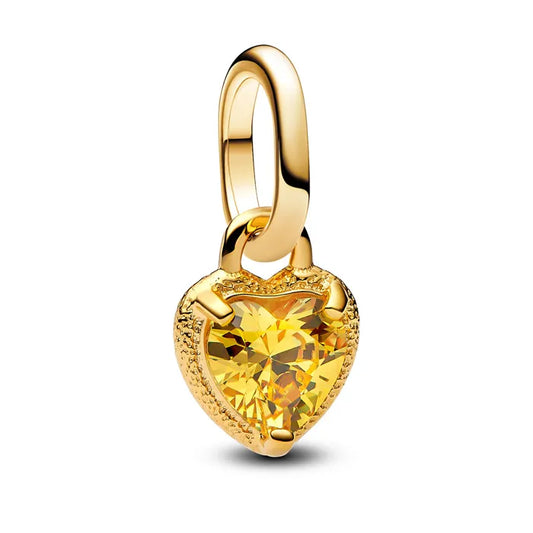 Heart Mini Dangle Charm - Gold